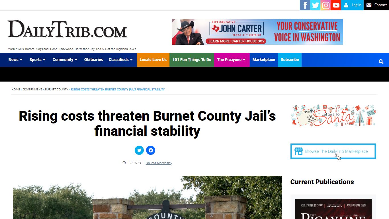 Rising costs threaten Burnet County Jail’s financial stability
